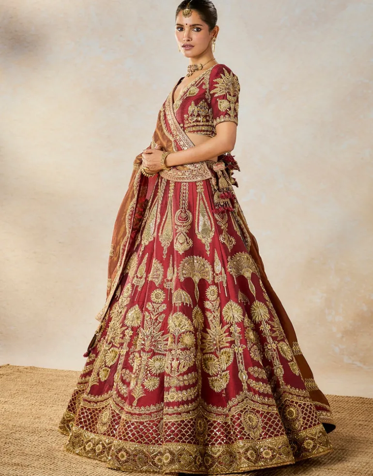 Cherry Gulab Lehenga Set