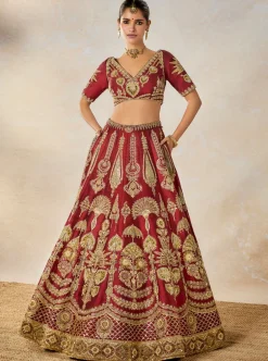 Cherry Gulab Lehenga Set