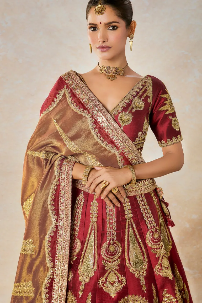 Cherry Gulab Lehenga Set