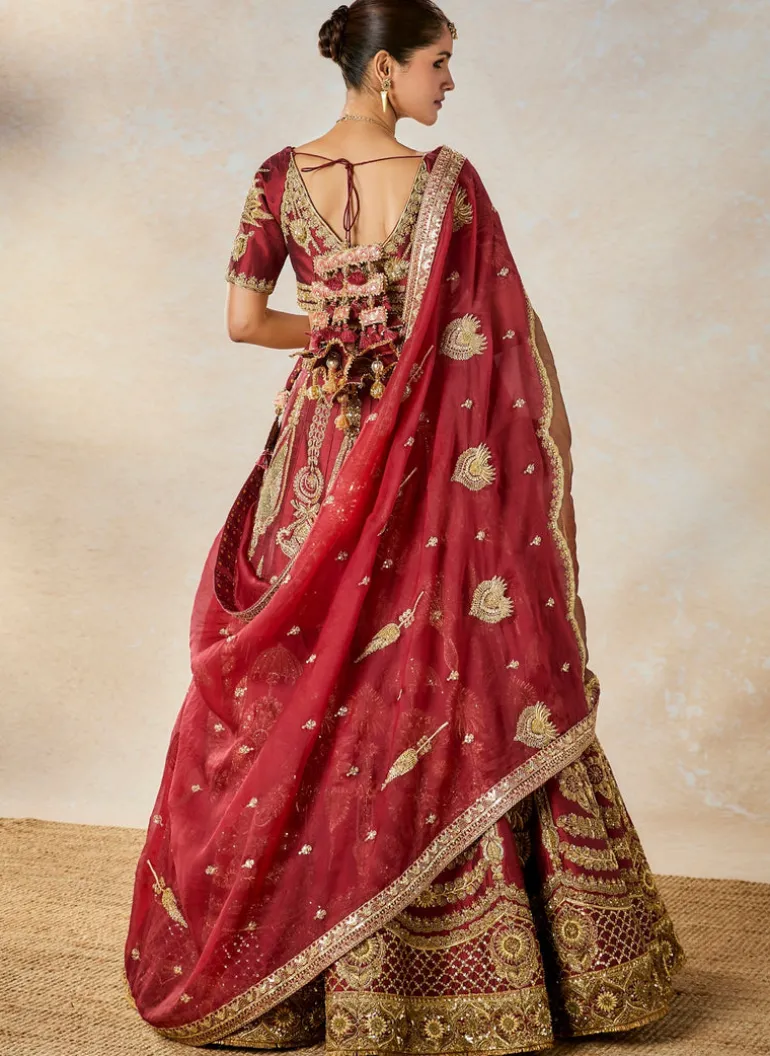 Cherry Gulab Lehenga Set