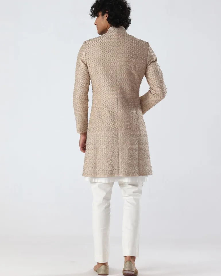 Chevron Embroidery Sherwani | Sample Sale