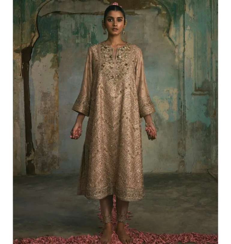 Chevron Long Kurta Set
