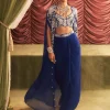 Chikni Draped Skirt & Cape Set