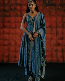 Christia Indigo Anarkali Set