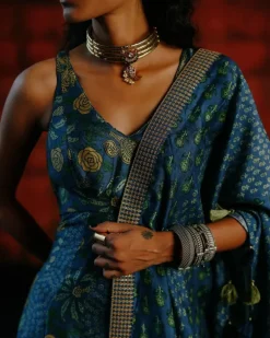 Christia Indigo Anarkali Set