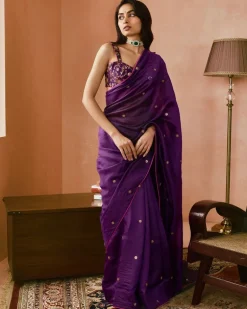 Classic Baigani Sari Set
