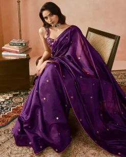 Classic Baigani Sari Set