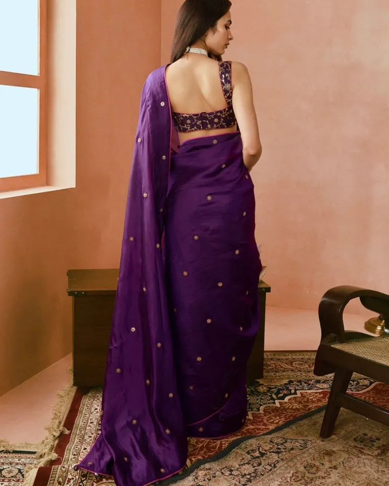 Classic Baigani Sari Set