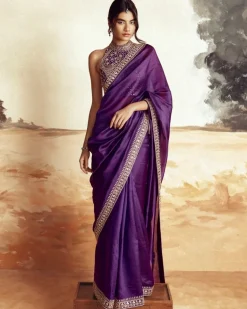 Classic Mirror Halter Sari Set