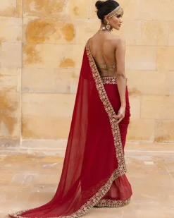 Classic Red Sari Set