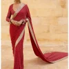Classic Red Sequin Sari