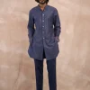 Cobalt Blue Inara Motif Foe & Sb Kurta Set