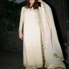 Coconut & Gold Embroidered Kurta Set