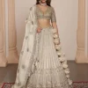 Coconut And Gold Lehenga Set