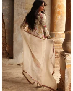 Coconut Pine Print Hand Embroidered Kurta Set