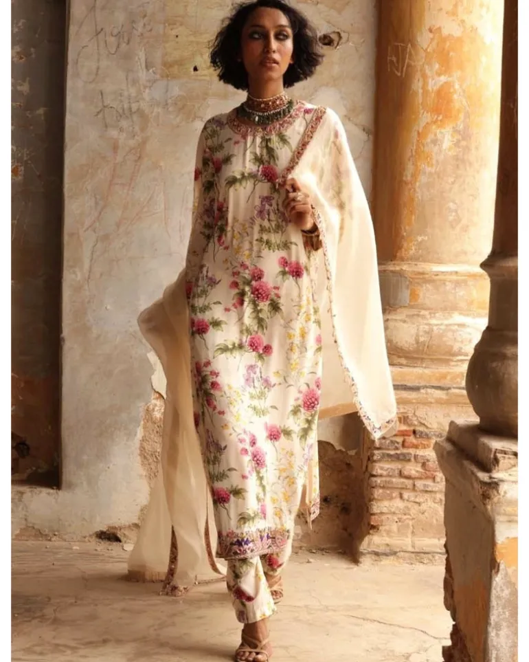 Coconut Pine Printed Kurta Set