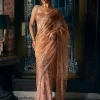 Copper Sequin Sari Set