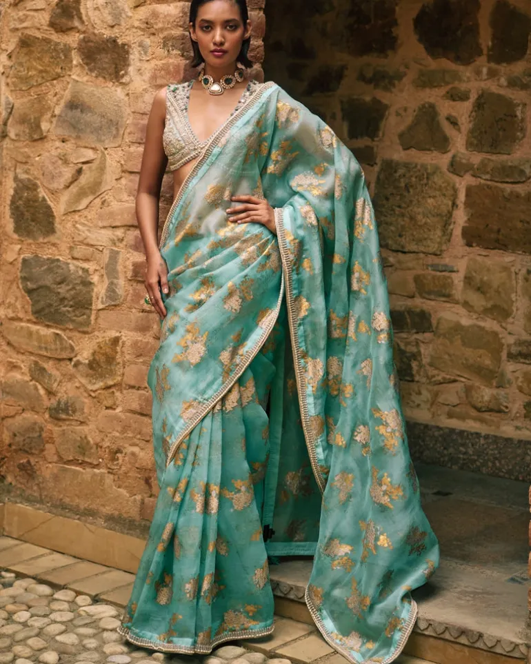 Coral Blue Sylvia Sari Set