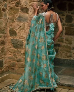 Coral Blue Sylvia Sari Set