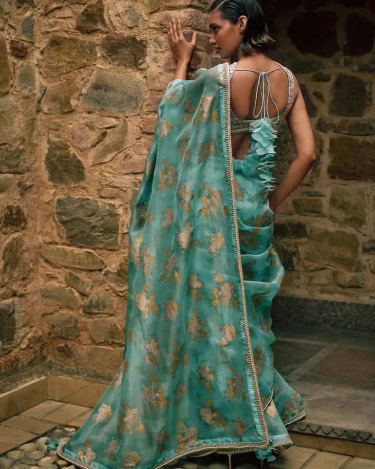 Coral Blue Sylvia Sari Set