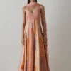 Coral Embroidered Anarkali Set