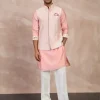 Cotton Candy Plain Chanderi Straight Kurta Set