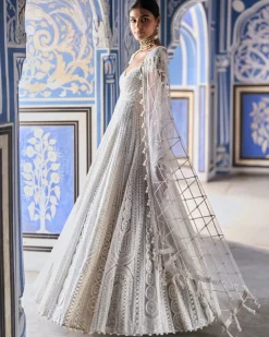 Cream Dori Ankarkali Set
