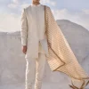 Cream Dori Sherwani Set