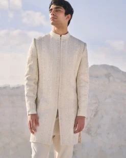 Cream Dori Sherwani Set