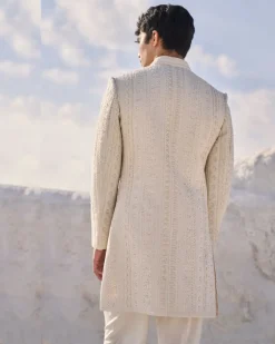 Cream Dori Sherwani Set