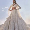 Cream Three-Dimensional Lehenga Set