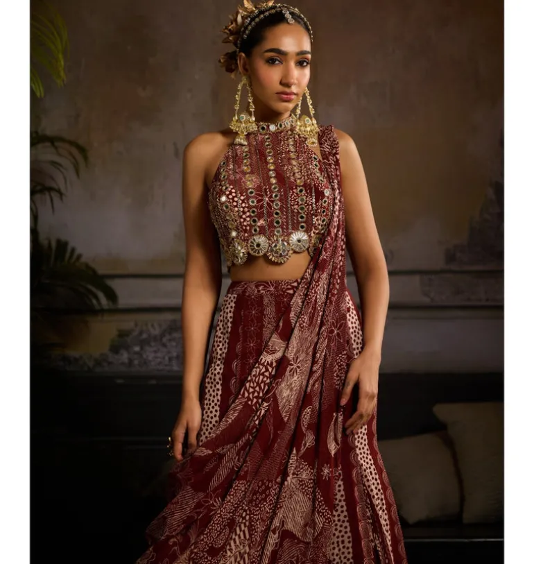 Crimson Dream Sari Set