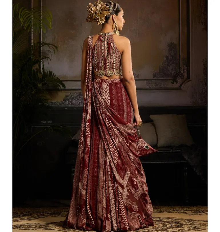 Crimson Dream Sari Set