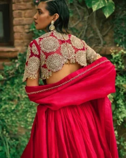 Crimson Red Lehenga Set