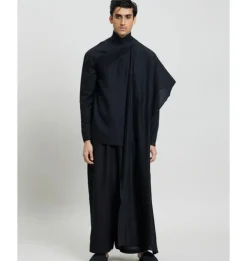 Cross Shawl Trouser Set