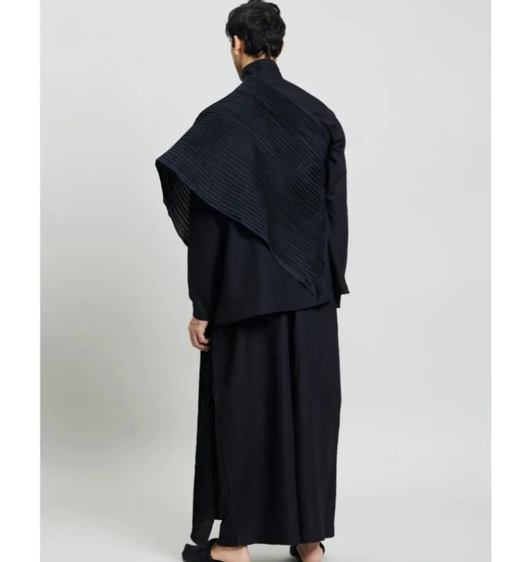 Cross Shawl Trouser Set