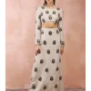 Crushed Dull Gold Embroidered Skirt Set