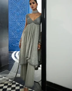 Crystal Grey Kurta Set