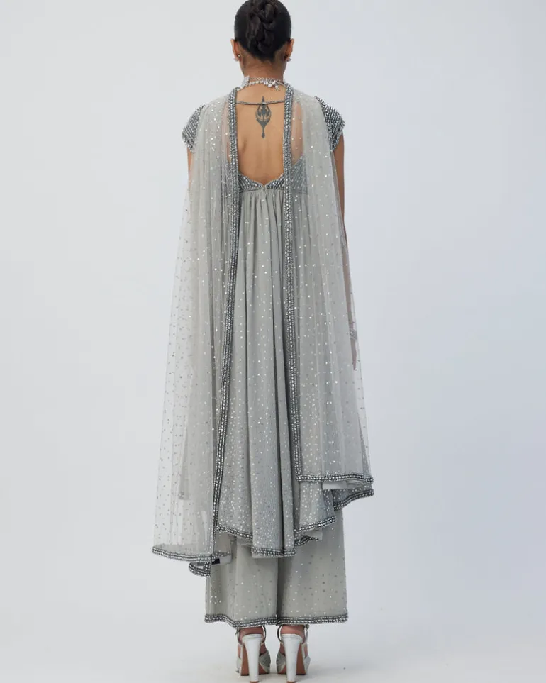Crystal Grey Kurta Set