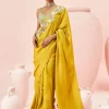 Daisy Yellow Paisley Sari