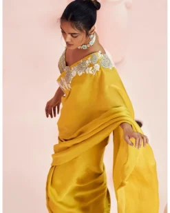 Daisy Yellow Paisley Sari