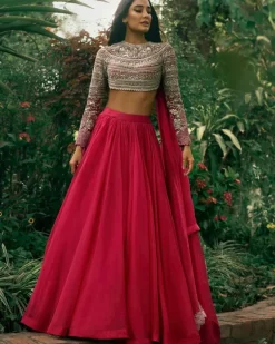 Deep Pink Lisa Lehenga Set