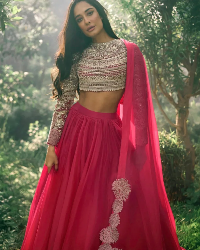 Deep Pink Lisa Lehenga Set