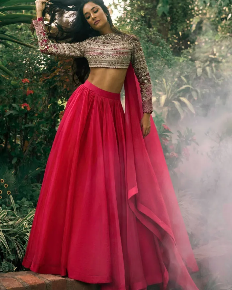Deep Pink Lisa Lehenga Set