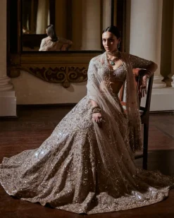 Dusky Rose Mirror Lehenga Set