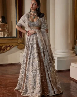 Dusky Rose Mirror Lehenga Set
