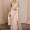 Dust Pink Mirror And Sequin Sari Set