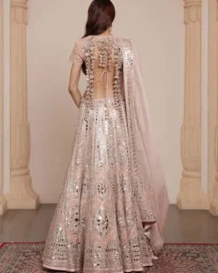 Dust Pink Rose Gold Lehenga Set