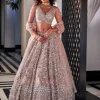 Dusty Brown Embroidered Lehenga Set