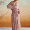 Dusty Pink Draped Kaftan